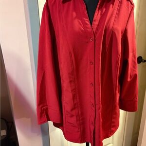 Rust colored  Women's Button-Up Blouse